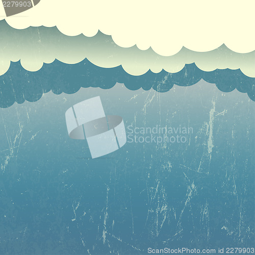 Image of Sky with clouds abstract illustration. Vector
