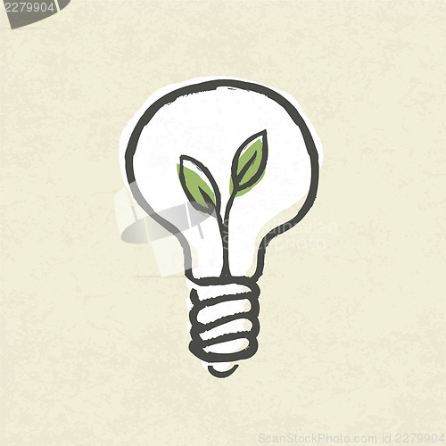 Image of Lightbulb ecology concept. Vector illustration, EPS10