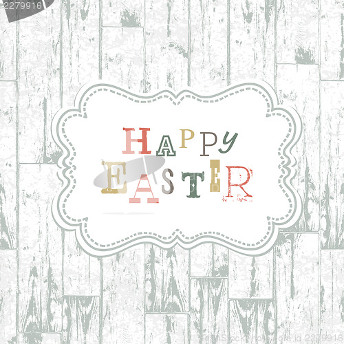Image of Happy easter vintage greeting card. Vector, EPS10