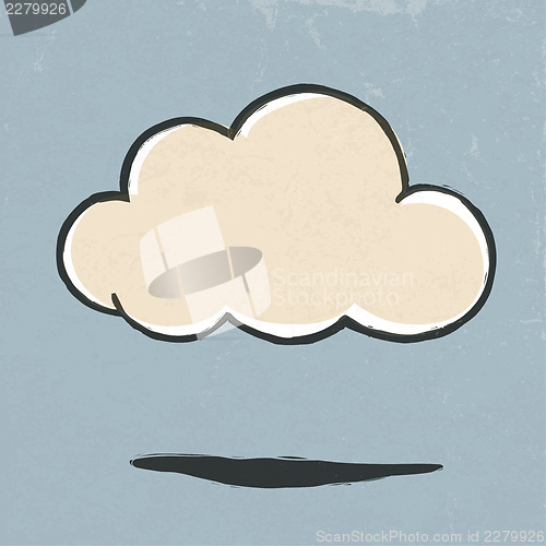 Image of Cloud retro icon. Vector illustration, EPS10.