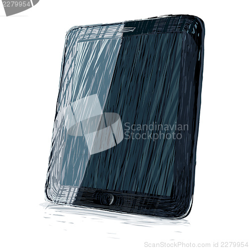 Image of Digital pad vector illustration. All colors and layers editable,