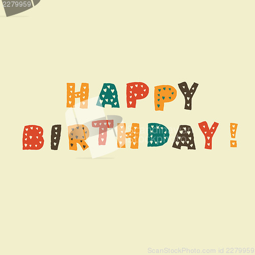 Image of Birthday card. Vector.
