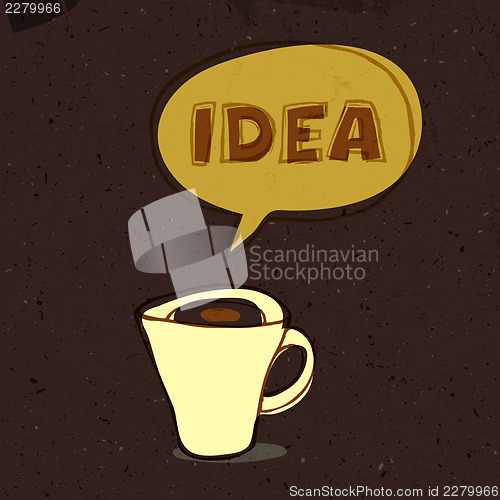 Image of Coffee cup of idea. Concept illustration, vector, EPS10