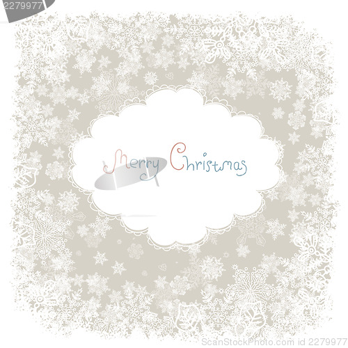 Image of Vintage Christmas card with the wishes.  Vector illustration, EP