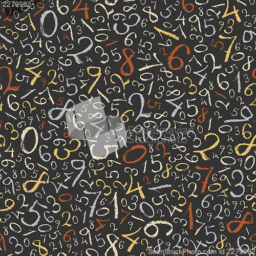 Image of Abstract mathematics background. Color figures seamless pattern.