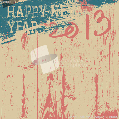 Image of 2013 New Year background retro styled. Vector, EPS8.