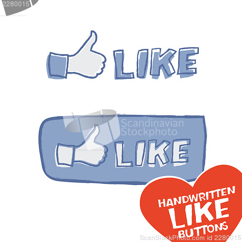 Image of Like horisontal buttons set. Vector, EPS10