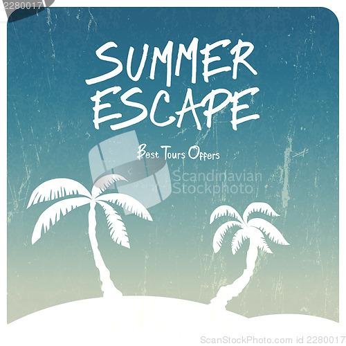 Image of Summer travel illustration. Vector