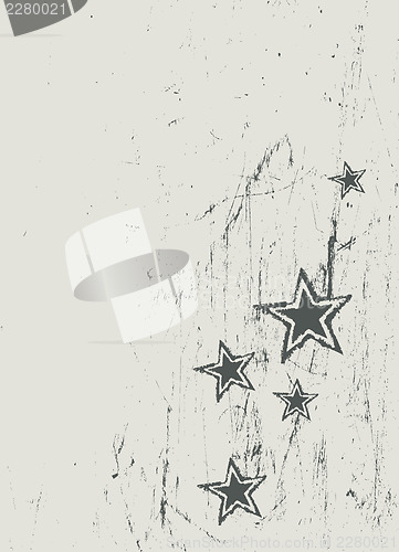 Image of Stars on scratched beige texture. Vector