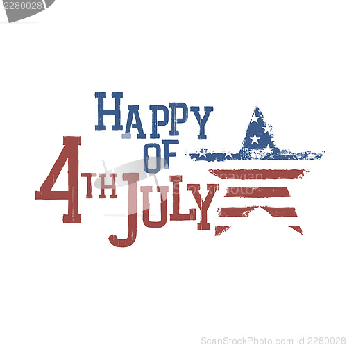 Image of Typography for Fourth July Celebration. Vector, EPS10 