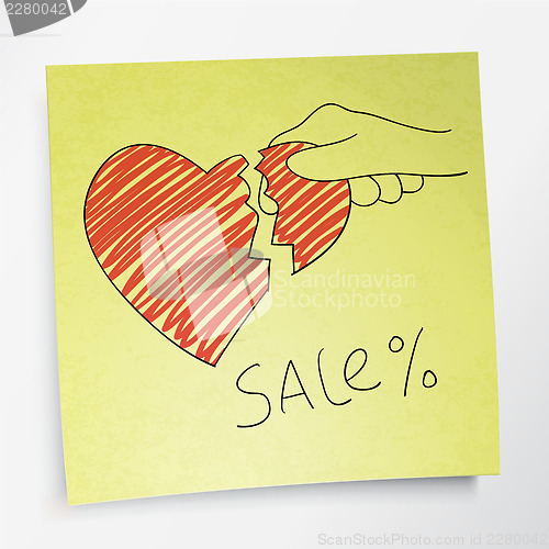 Image of Valentine`s holidays sale concept. Vector.