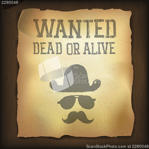 Image of Old "Wanted..." poster, vector illustration 
