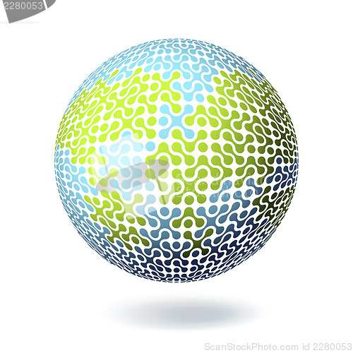 Image of Earth Connections concept. Poster design template. Vector illust