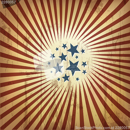 Image of American patriotic retro background. Vector, eps10