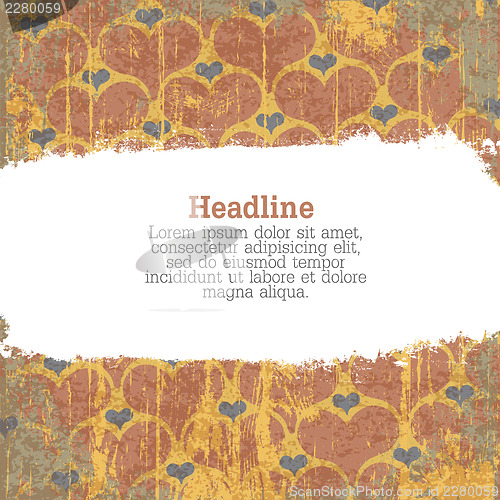 Image of Circus heart grunge background with space for text. Vector, EPS1