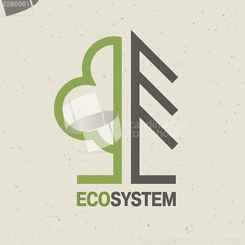 Image of Ecology emblem concept, vector