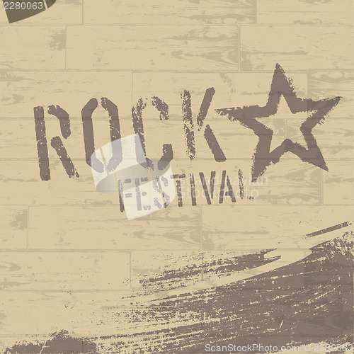 Image of Rock festival abstract poster template. Vector, EPS10