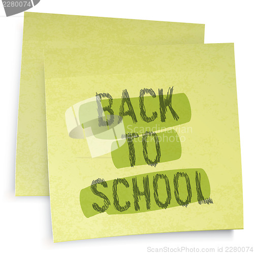Image of Back to school reminder. Vector illustration, EPS10