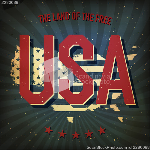 Image of The land of the free - USA. Vector, EPS10