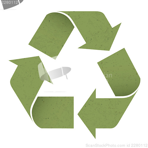 Image of Green reuse symbol, isolated on white. Vector, EPS10