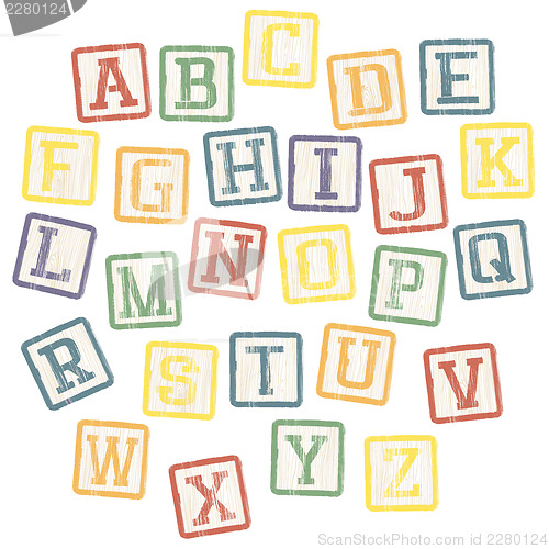 Image of Baby blocks alphabet collection. Vector, EPS8