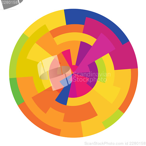 Image of Abstract colorful circle, vector