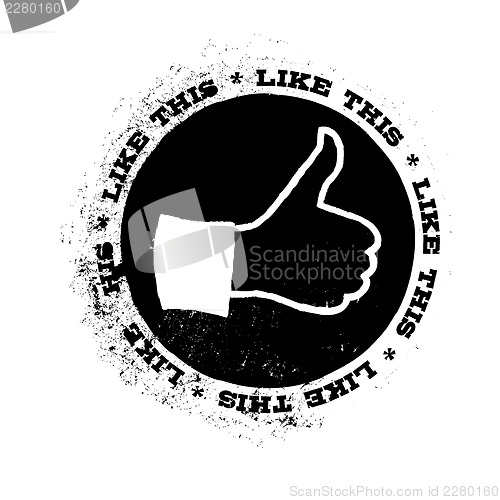 Image of Grunge like stamp image. Vector, EPS8