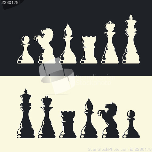 Image of Chess pieces collection. Vector