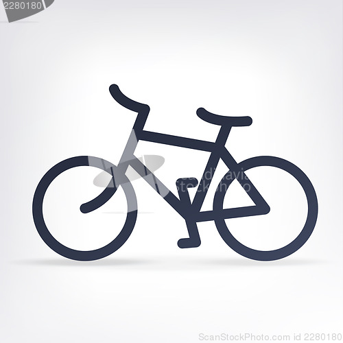 Image of Minimalistic bicycle icon. Vector, EPS10