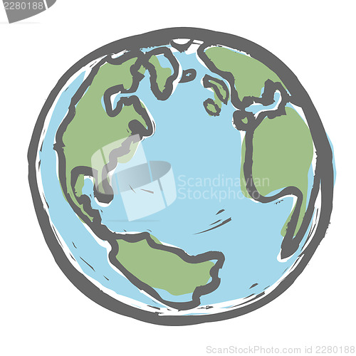 Image of Hand drawn earth. Vector, EPS8