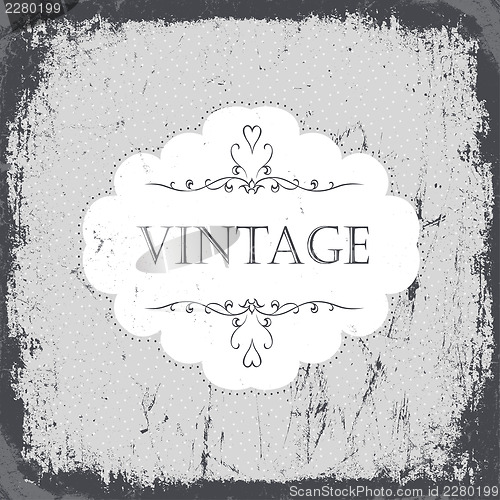 Image of Vintage grunge card in monochrome gamut. Vector
