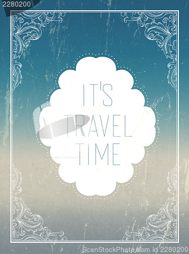 Image of Vintage summer holidays poster template. Vector