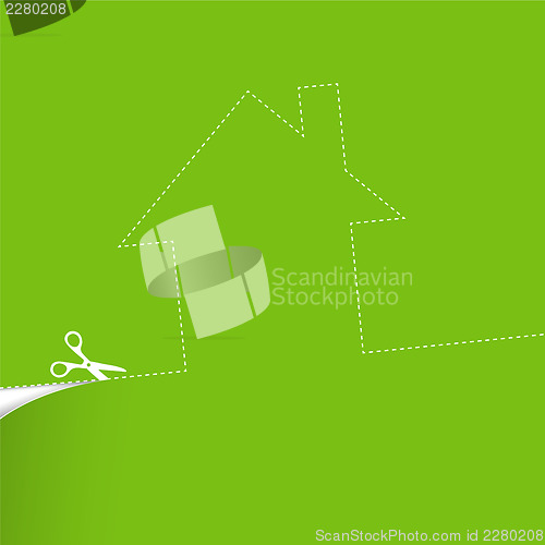 Image of Ecological housing concept illustration.