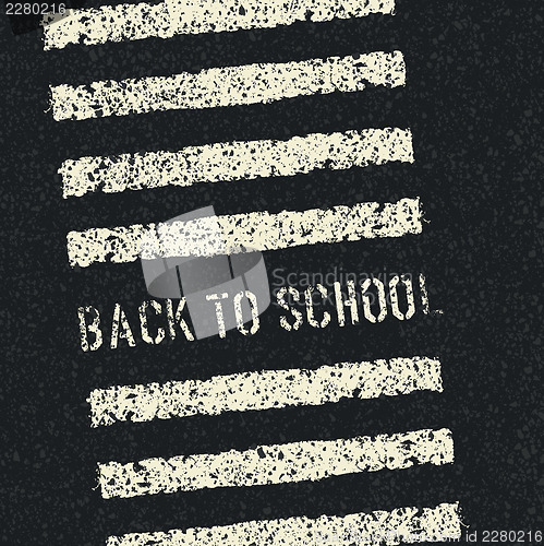 Image of Back to school. Road safety concept. Vector.