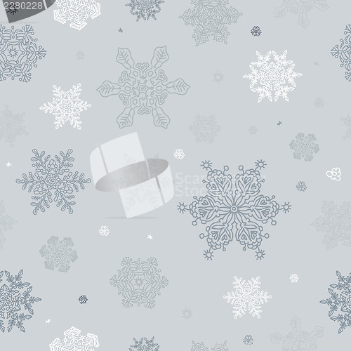Image of Seamless Abstract Snowflake Background. Vector, EPS8