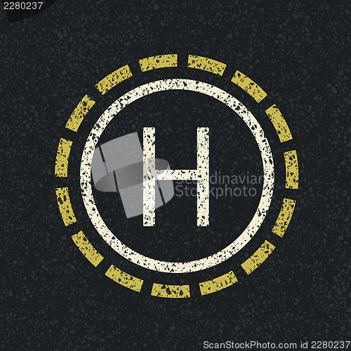 Image of Helicopter landing pad, vector, EPS8