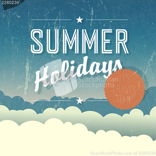 Image of Summer Holidays Poster. Vector