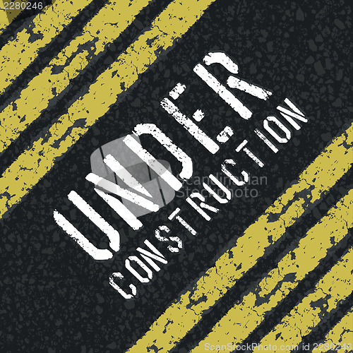 Image of Under construction abstract sign. Vector, EPS8