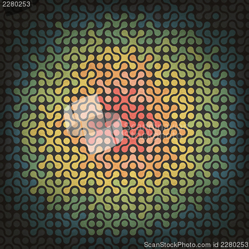 Image of Abstract Mosaic background from joined parts with circle composi