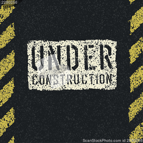 Image of Under construction sign background. Vector, EPS8