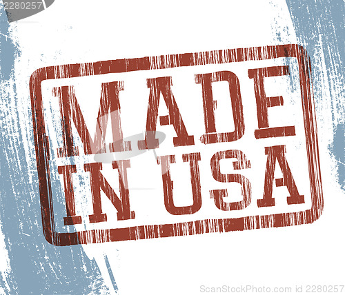 Image of Made in USA stamp. Vector, EPS10