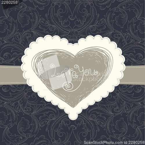 Image of Wedding card template, vector eps10