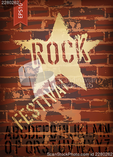 Image of Rock festival poster. Vector, EPS10 