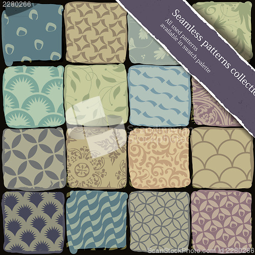 Image of Seamless patterns collection. All used patterns available in swa