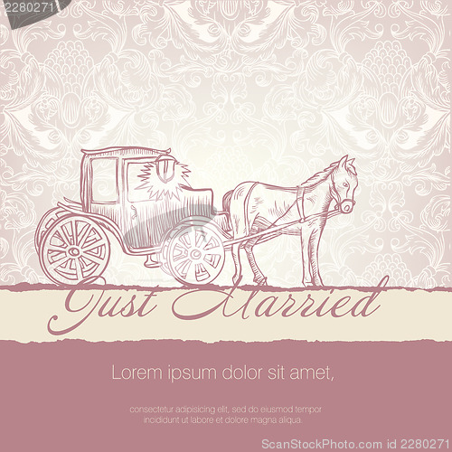 Image of Wedding card with typographics template. Vector EPS10. 