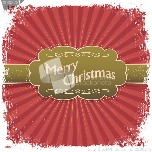 Image of Merry Christmas greeting card. Vector illustration, EPS10.