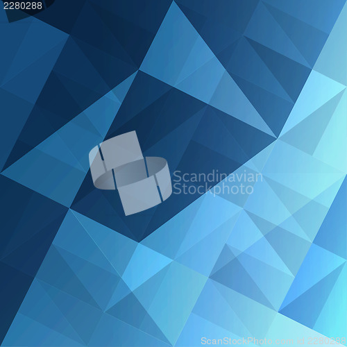 Image of Abstract triangles blue background. Vector, EPS10