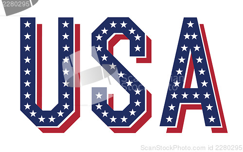 Image of Vector word of USA, EPS10.