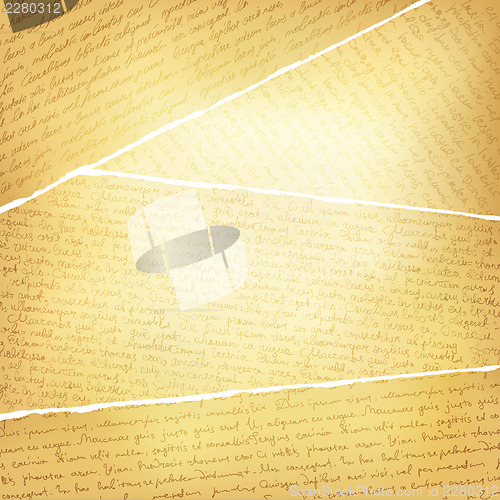 Image of Vintage torn pages background, vector, EPS10