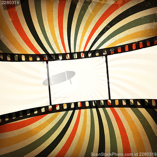 Image of Grunge film strip background. Vector, EPS10